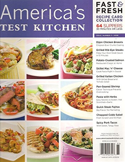America’s Test Kitchen Special Issue: Fast & Fresh Recipe Card Collection (2008): 64 Suppers, 30 Minutes or Less