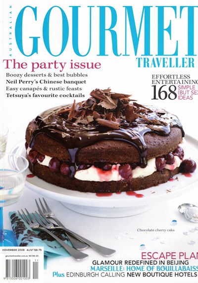 Australian Gourmet Traveller Magazine, November 2008: The Party Issue