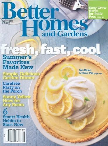 Better Homes and Gardens Magazine, August 2012