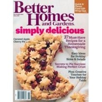 Better Homes and Gardens Magazine, November 2012