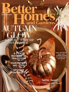 Better Homes and Gardens Magazine, October 2016