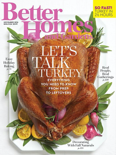 Better Homes and Gardens Magazine, November 2016