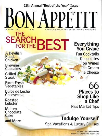Bon Appétit Magazine, January 2003