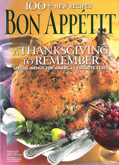 Bon Appétit Magazine, November 2003