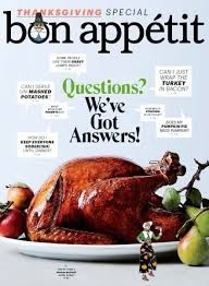 Bon Appétit Magazine, November 2015: Thanksgiving Special