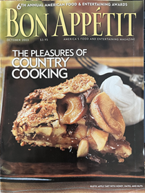Bon Appétit Magazine, October 2003: The Pleasures of Country Cooking