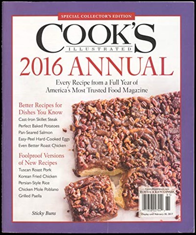 Cooks Illustrated 2016 Annual
