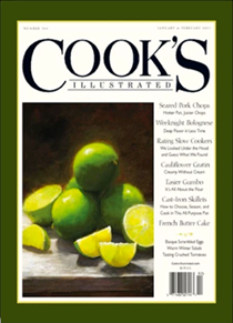 Cook’s Illustrated Magazine, Jan/Feb 2017