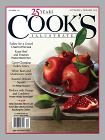 Cook’s Illustrated Magazine, Nov/Dec 2018