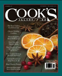 Cook's Illustrated Magazine, Nov/Dec 2020