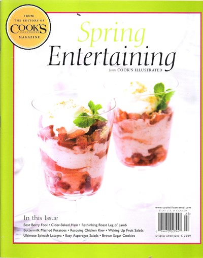 Cook's Illustrated Magazine Special Issue: Spring Entertaining (2009)