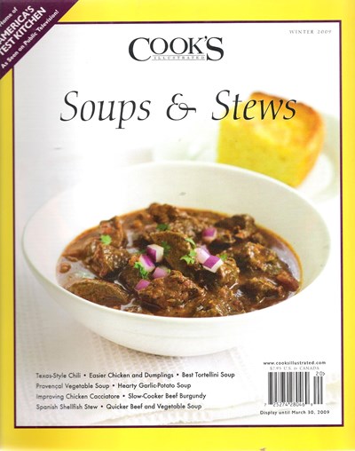 Cook's Illustrated Magazine Special Issue: Soups & Stews (Winter 2009)