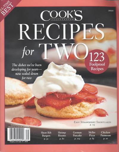 Cook’s Illustrated Magazine Special Issue: All-Time Recipes for Two (2020): 123 Foolproof Recipes
