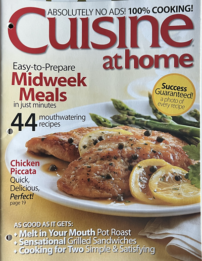 Cuisine at Home Magazine, Promotional 2007