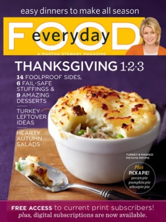 Everyday Food Magazine, November 2011