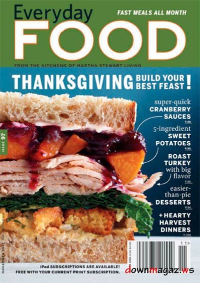 Everyday Food Magazine, November 2012