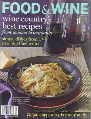 Food & Wine Magazine, April 2010