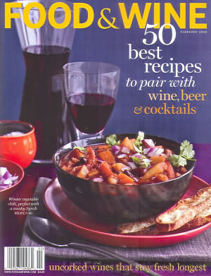 Food & Wine Magazine, February 2010