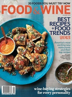 Food & Wine Magazine, January 2013