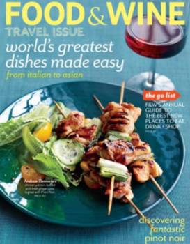 Food & Wine Magazine, May 2011: The Travel Issue