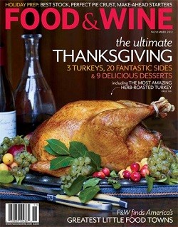 Food & Wine Magazine, November 2012