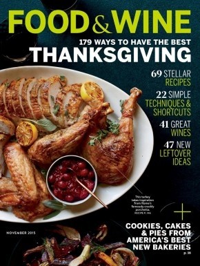 Food & Wine Magazine, November 2015