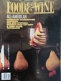Food & Wine Magazine, November 1990: All American