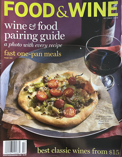 Food & Wine Magazine, October 2009: Wine & Food Pairing Guide