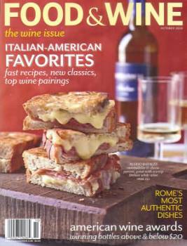 Food & Wine Magazine, October 2010: The Wine Issue