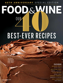 Food & Wine Magazine, September 2018: 40th Anniversary Special Edition