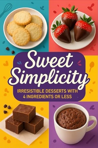 Sweet Simplicity: Irresistible Desserts with 4 Ingredients or Less (Dessert Recipe Cookbooks)