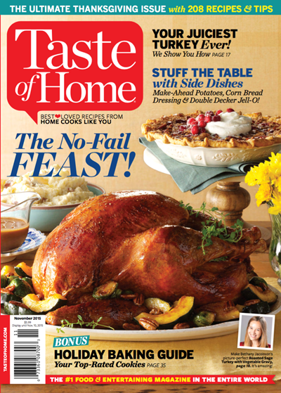Taste of Home Magazine, November 2015: The Ultimate Thanksgiving Issue
