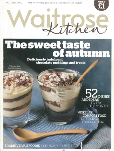 Waitrose Kitchen Magazine, October 2010