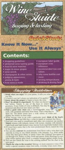 Wine Guide Buying & Tasting Laminated Reference Chart